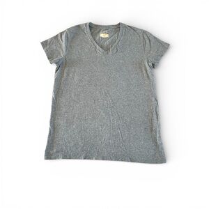[Blue Mountain] Heather Gray V-Neck T-Shirt
